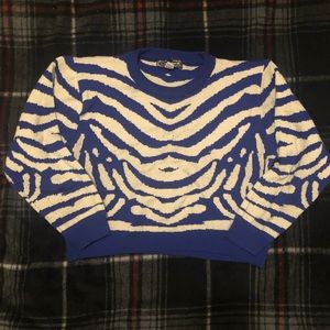 Zebra Crop Sweater